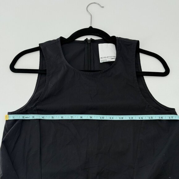 Prose & Poetry Black Sleeveless Tie-Front Cotton Top,  S - Picture 11 of 11